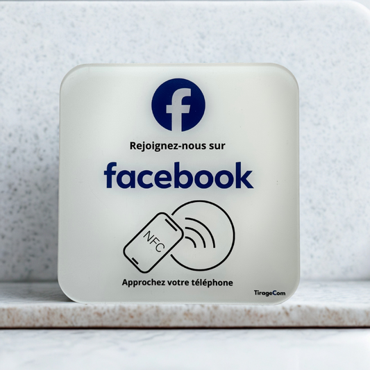 Plaque NFC Facebook